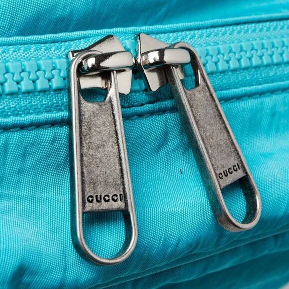 Gucci Teal Nylon 80's Patch Backpack Bag - Picture 7 of 11